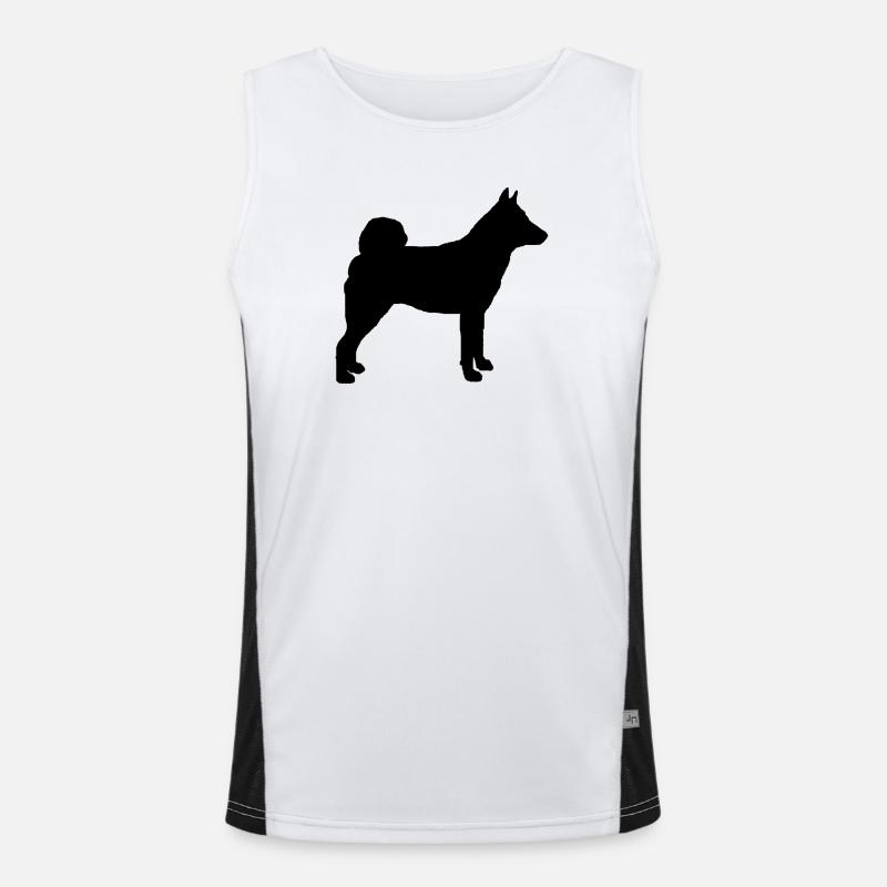 Norwegian Elkhound Men's Functional Contrast Tank Top 