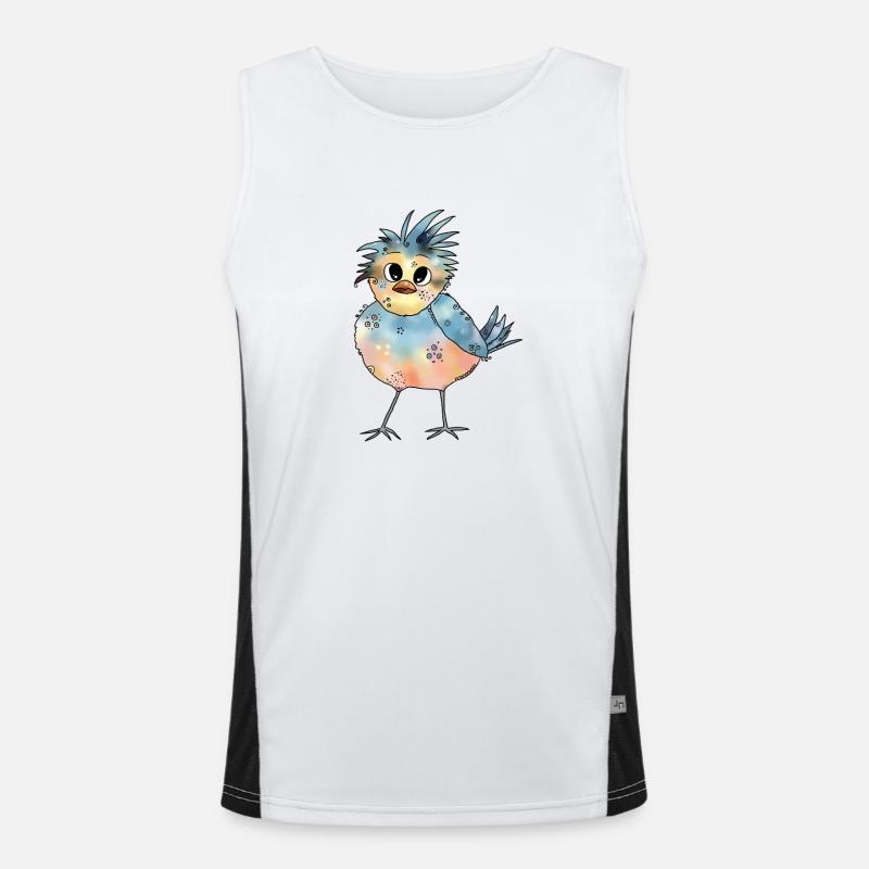 Bunter_Vogel Funktionelles Kontrast-Tank Top für Männer 