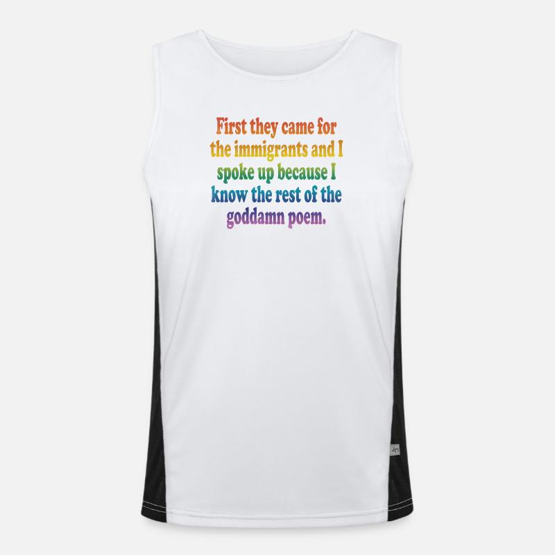 Rainbow Courage Zitat-Tee Funktionelles Kontrast-Tank Top für Männer 