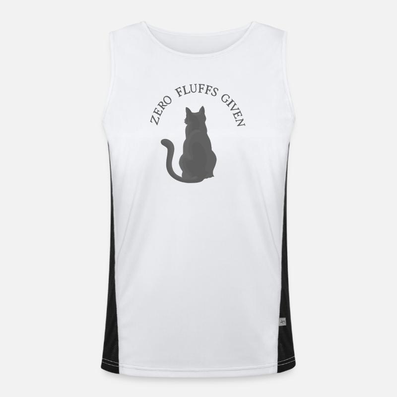 Zero Fluffs Given – Cat from behind with attitude Men's Functional Contrast Tank Top 