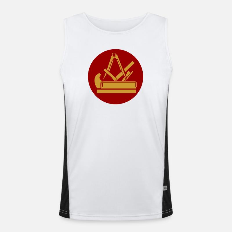 51189_Tischler, Schreiner Funktionelles Kontrast-Tank Top für Männer 