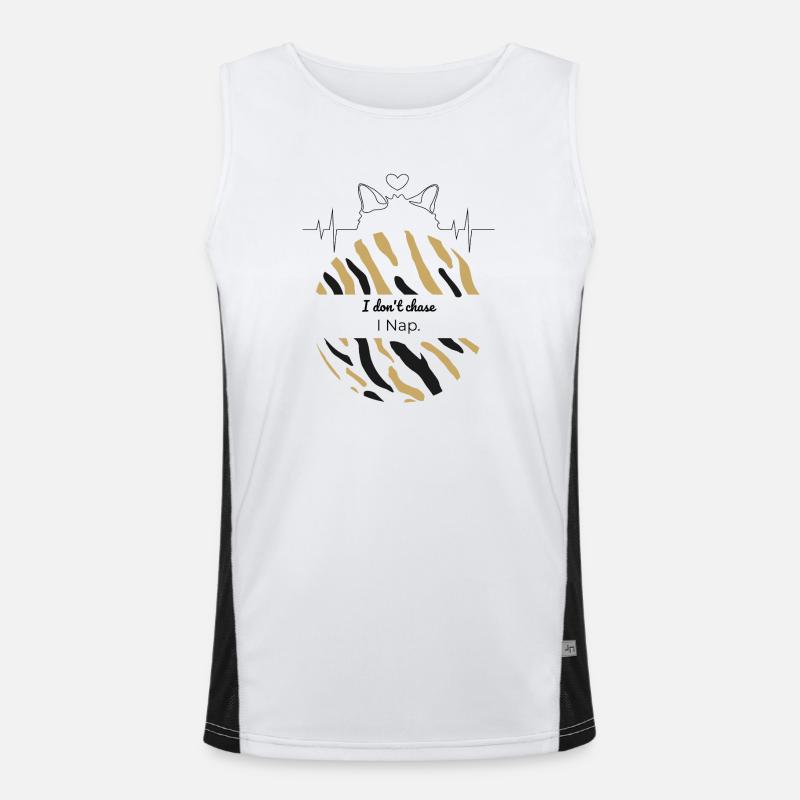 Tiger Stripe Semicircle Men's Functional Contrast Tank Top 