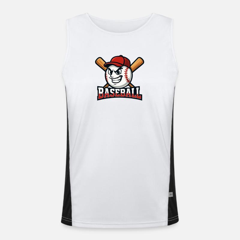 Baseball-Maskottchen Funktionelles Kontrast-Tank Top für Männer 