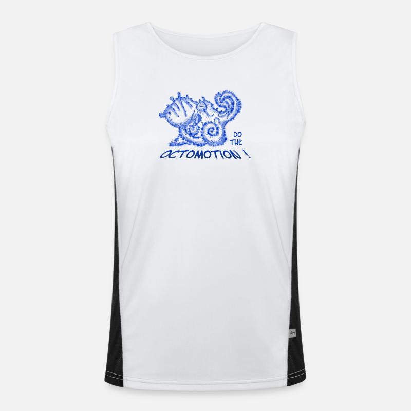 Do the Octomotion – Funny Octopus & Sea Men's Functional Contrast Tank Top 