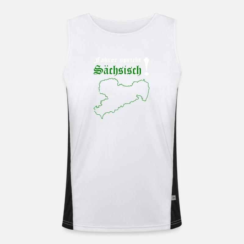 Dialecte saxon saxon de Saxe Débardeur respirant contrasté Homme 