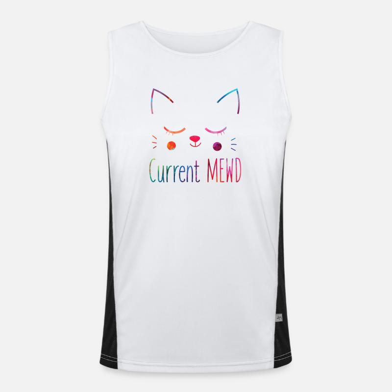 Current Mood Cute Cat Lover Men's Functional Contrast Tank Top 