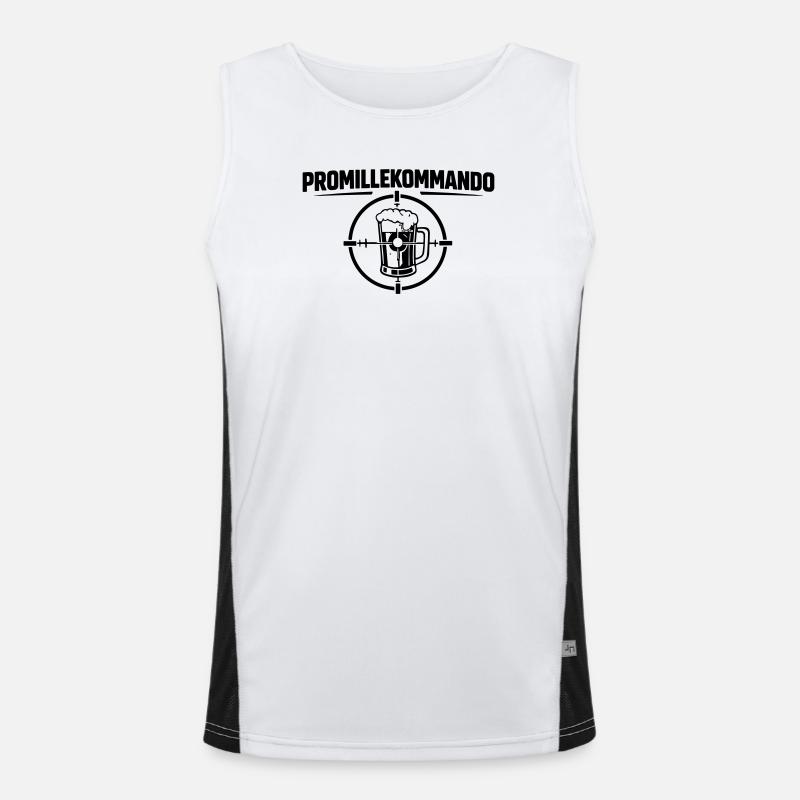 Promille Kommando  Funktionelles Kontrast-Tank Top für Männer 