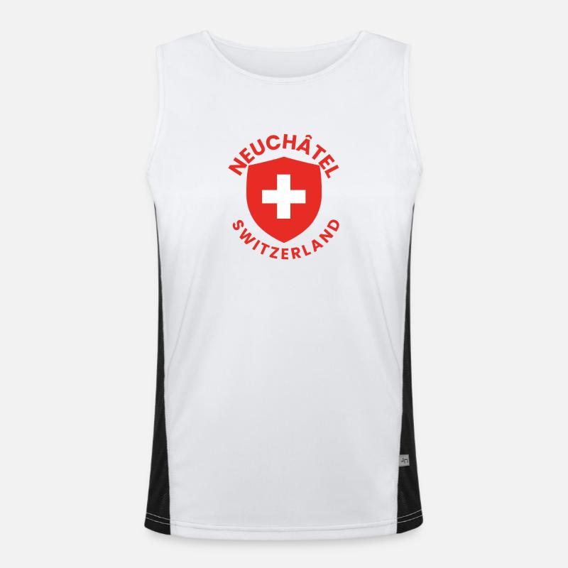 Bouclier suisse de Neuchâtel Débardeur respirant contrasté Homme 