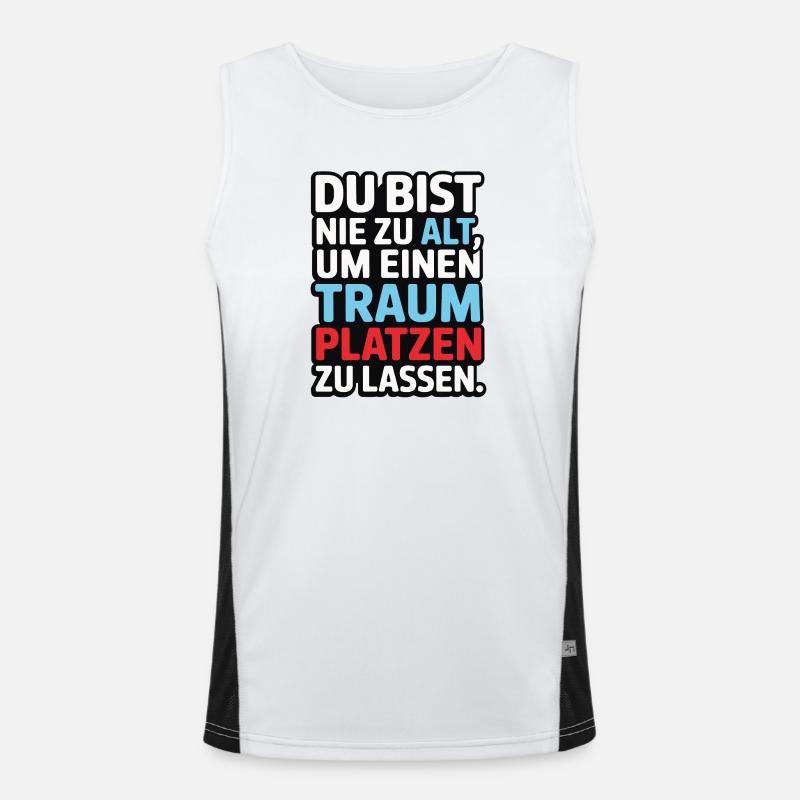 Conception de Dream Burst Never Too Old Débardeur respirant contrasté Homme 