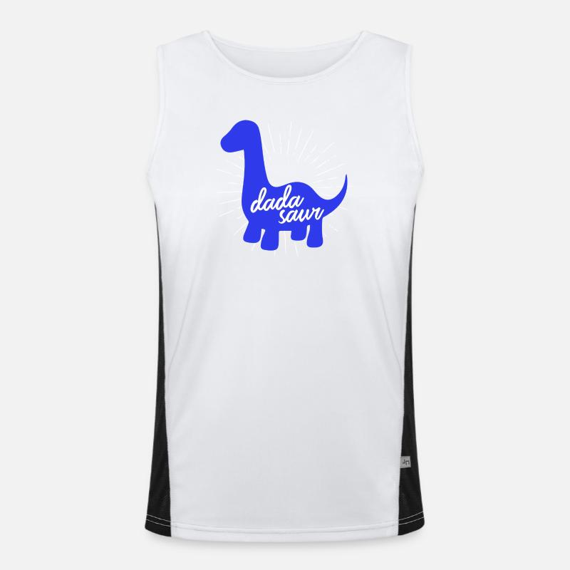 Conception du slogan drôle de dinosaure Daddysaurus Rex Débardeur respirant contrasté Homme 