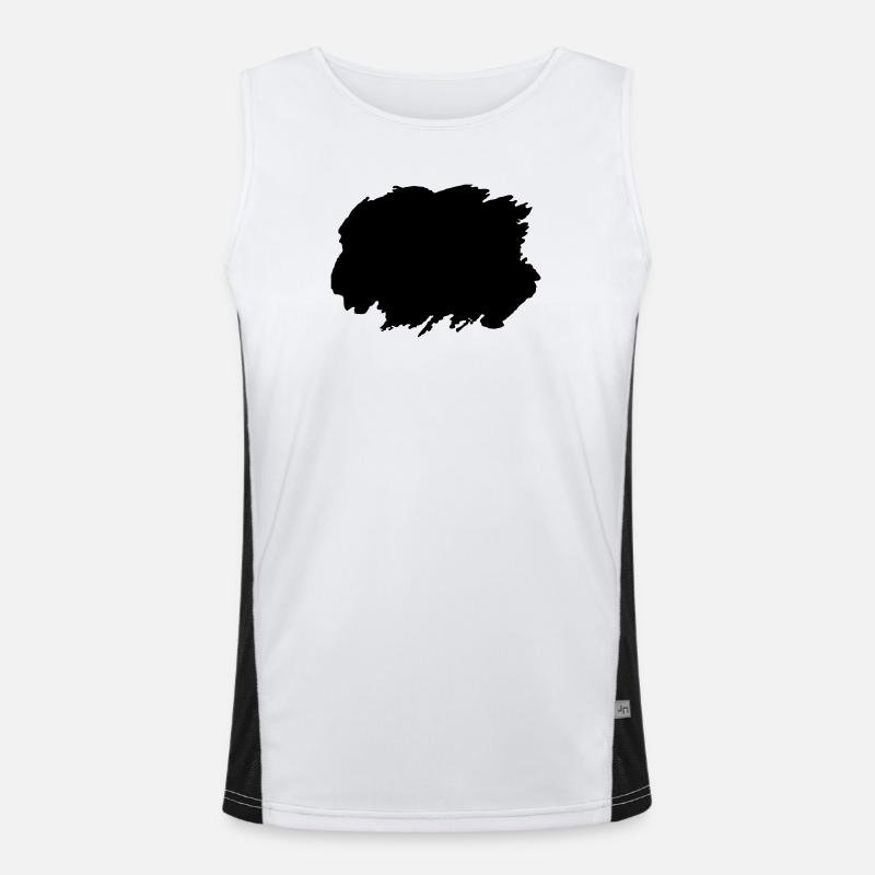 STITCHING Task - Men's Functional Contrast Tank Top  - white/black