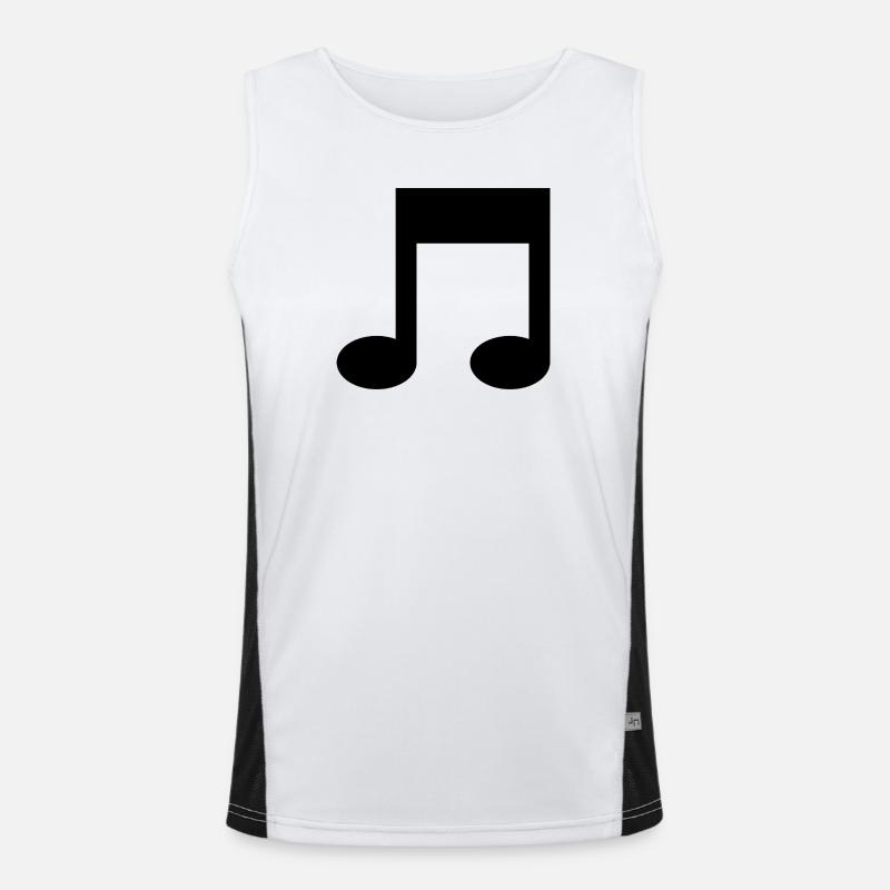 Musiknote Funktionelles Kontrast-Tank Top für Männer 