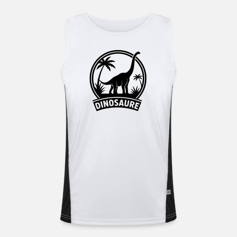 Dinosaur 4 Men's Functional Contrast Tank Top 