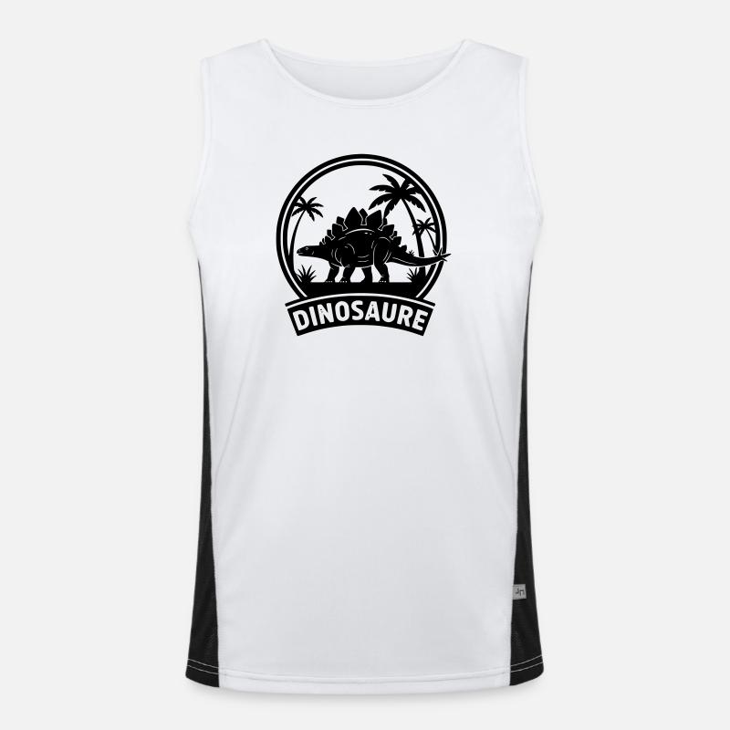 Dinosaurier 3 Funktionelles Kontrast-Tank Top für Männer 
