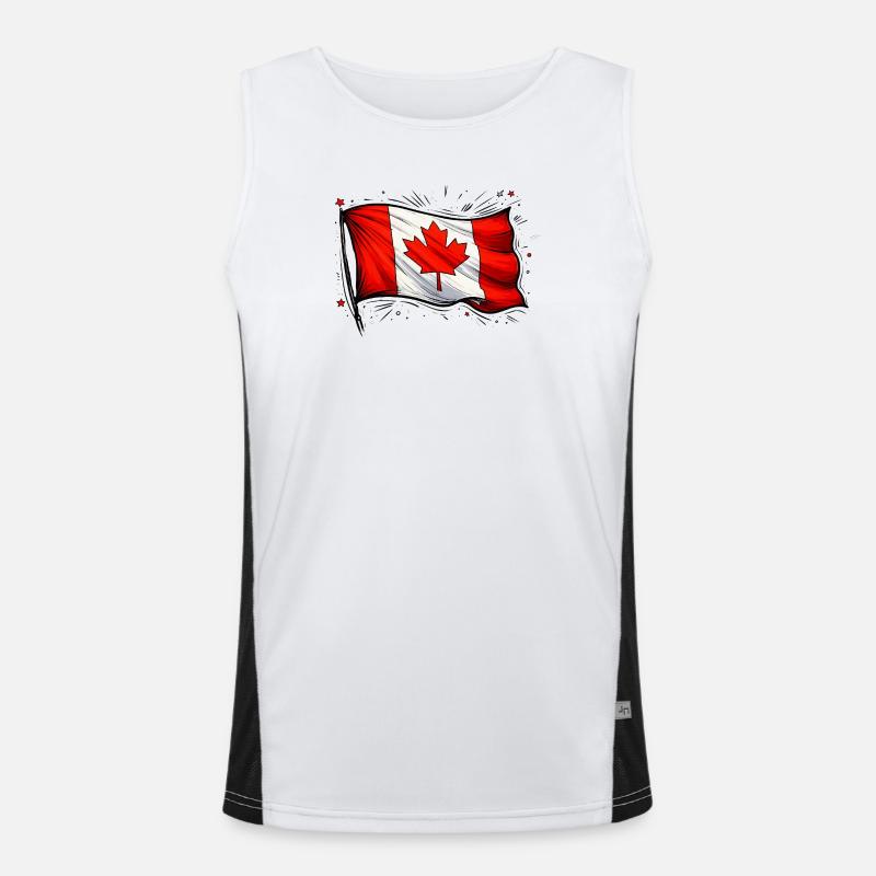 Drapeau du Canada Débardeur respirant contrasté Homme 