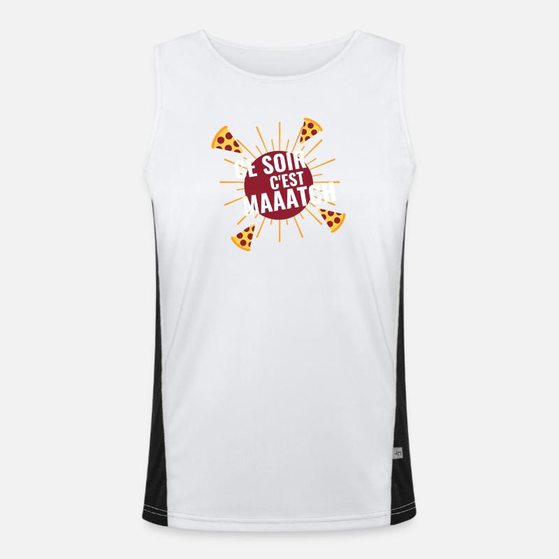 Tonight it's Maatch Pizza Men's Functional Contrast Tank Top 