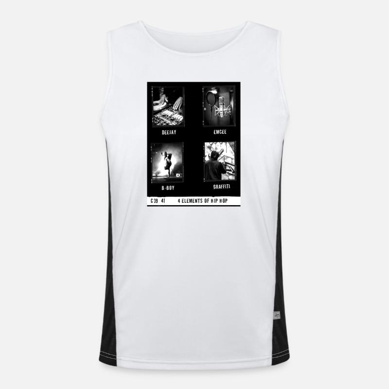 Four Hip Hop Elements Men's Functional Contrast Tank Top 