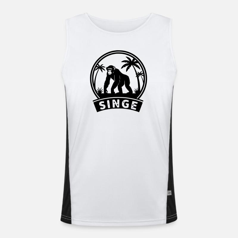 Affe Funktionelles Kontrast-Tank Top für Männer 