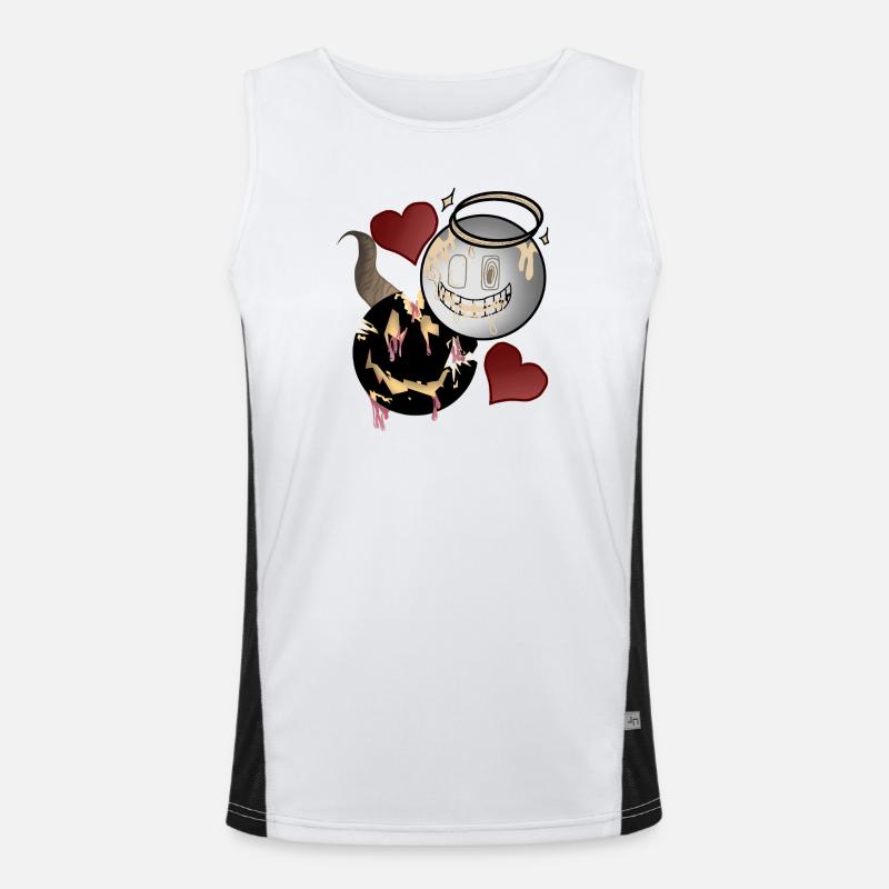 Angel and Devil Design Men's Functional Contrast Tank Top 