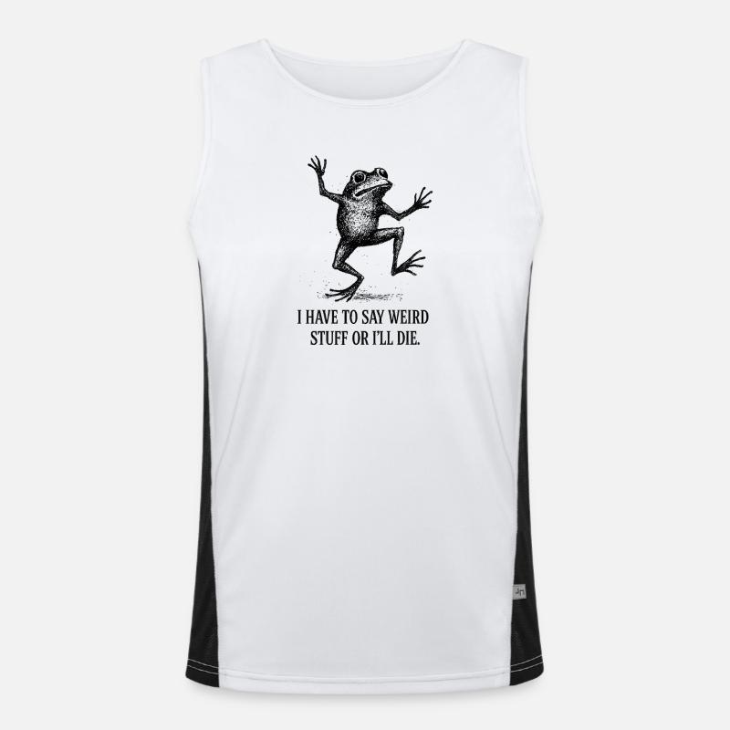 Frosch Spruch Meme Humor Lustig Geschenkidee Funktionelles Kontrast-Tank Top für Männer 