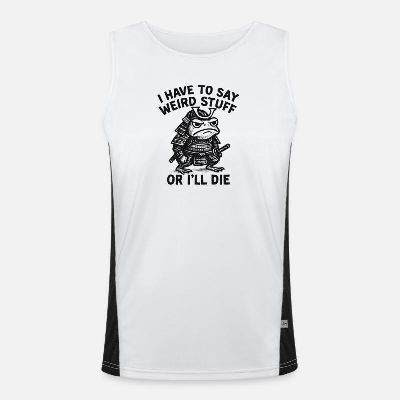 Frog Saying Meme Humor Funny Gift Idea Men's Functional Contrast Tank Top 