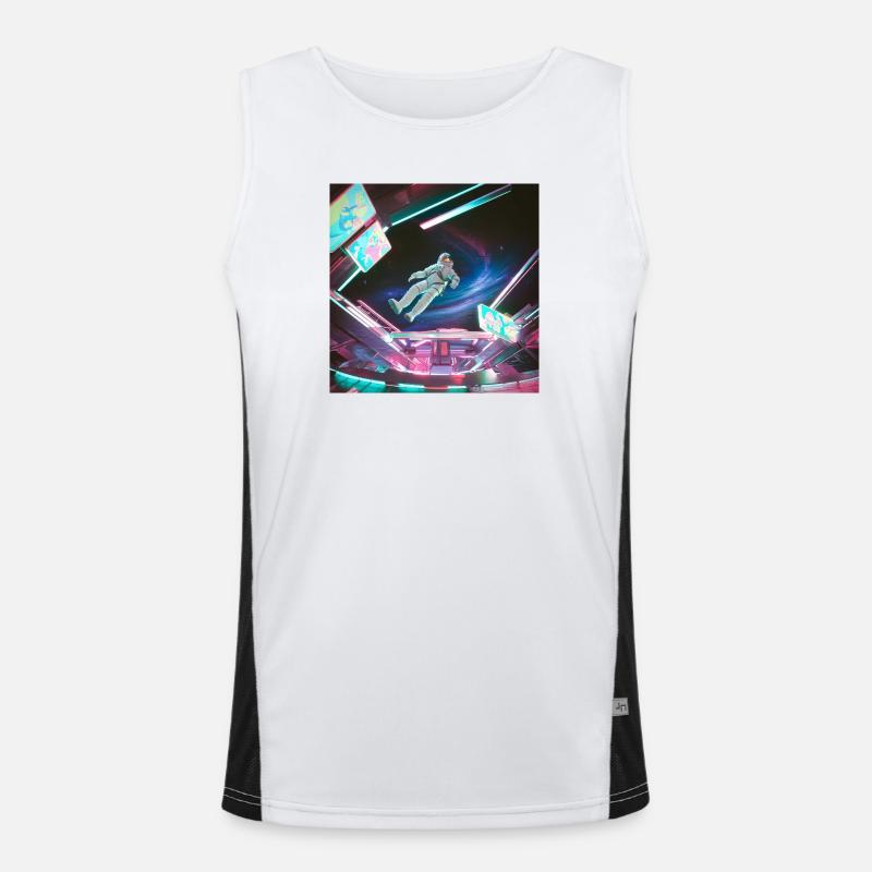 Space Arcadian Spacesuit - Neon Men's Functional Contrast Tank Top 