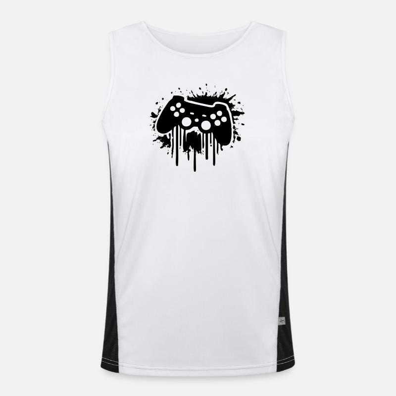 gaming zocker kontroller  Funktionelles Kontrast-Tank Top für Männer 