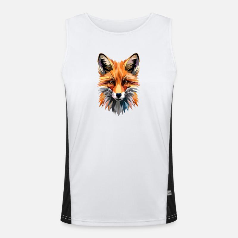 Fox Love Foxes Red Fox Vulpes Little Fox Men's Functional Contrast Tank Top 