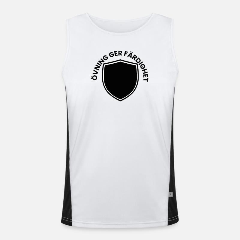 Practice makes perfect shield Men's Functional Contrast Tank Top 