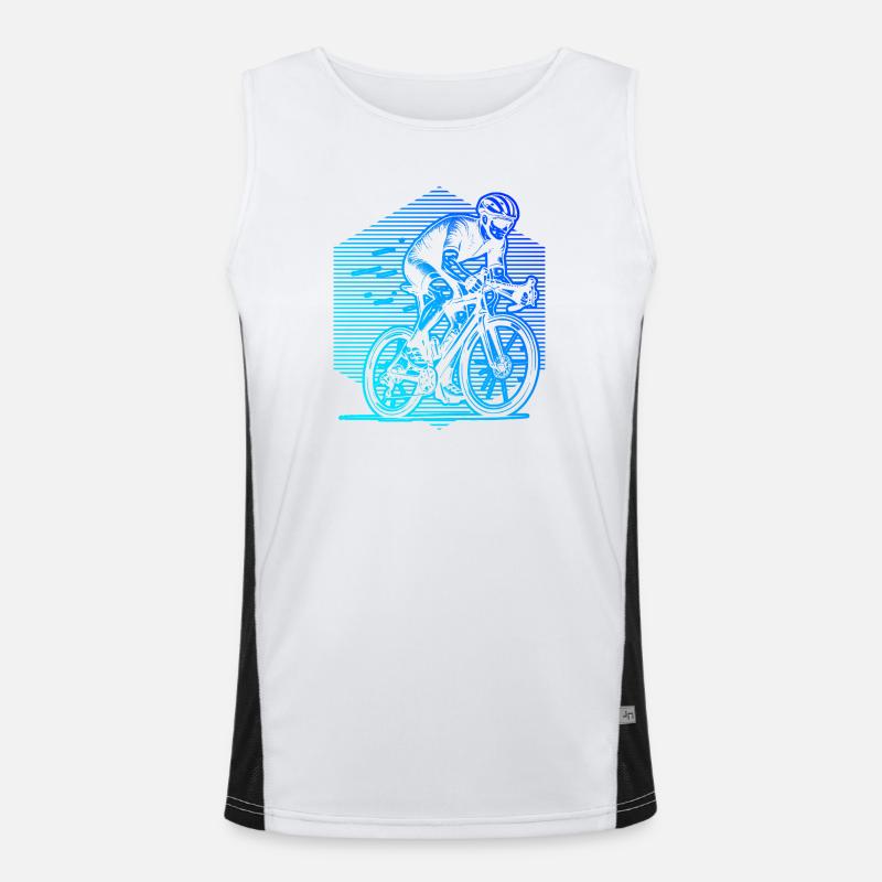 Simple road bike timeless design Men's Functional Contrast Tank Top 