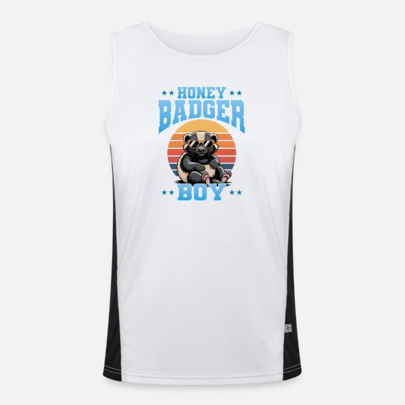 Funny Honey Badger Men's Functional Contrast Tank Top 