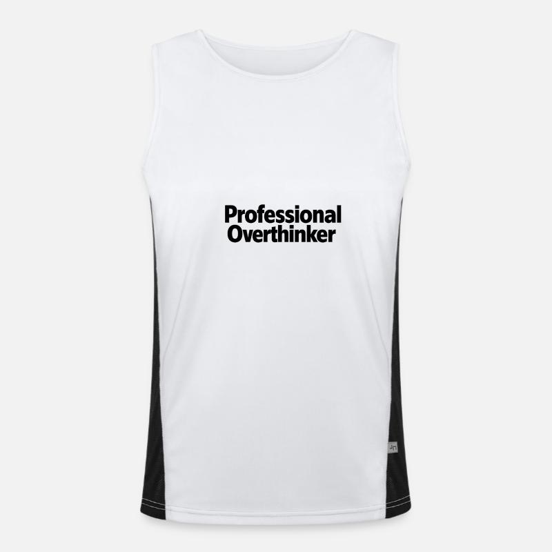 Professional Overthinker Minimalist Men's Functional Contrast Tank Top 