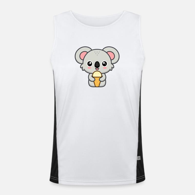 Gourmet-Koala-Eis Funktionelles Kontrast-Tank Top für Männer 