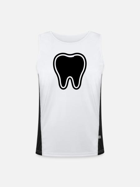 Tooth Symbol - Men's Functional Contrast Tank Top - white/black