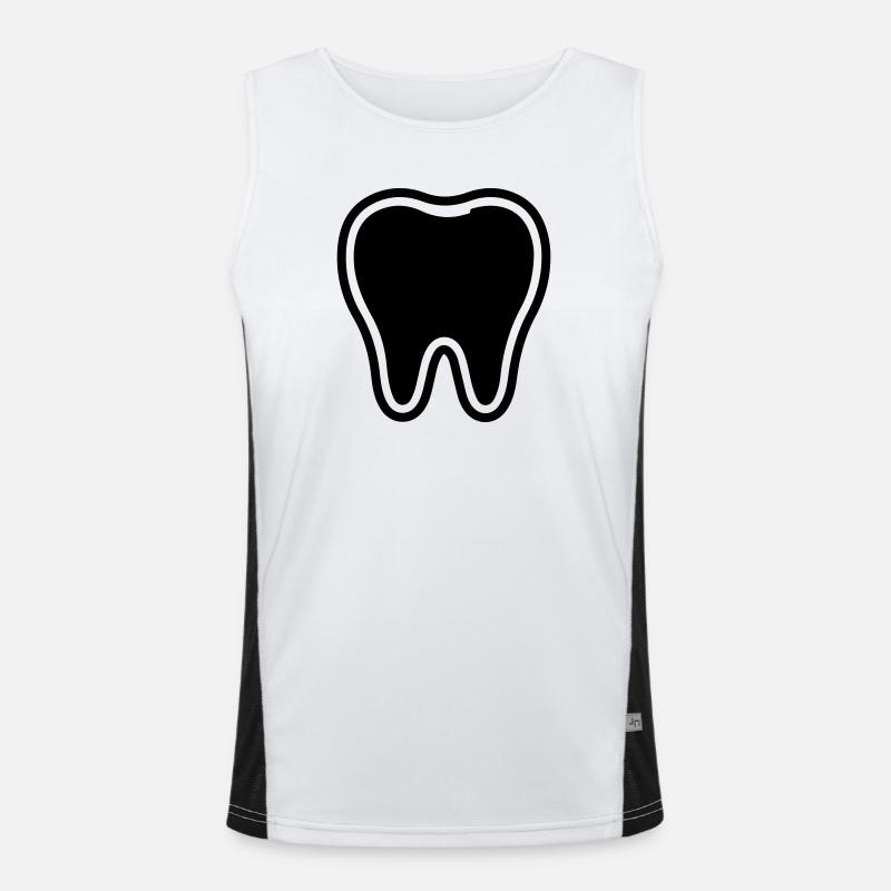 Tooth Symbol Men's Functional Contrast Tank Top 