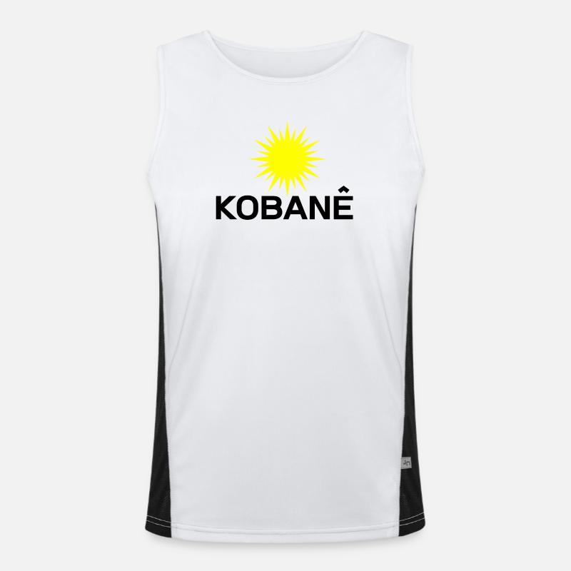 Kobane_Kurdistan_Sonne Débardeur respirant contrasté Homme 