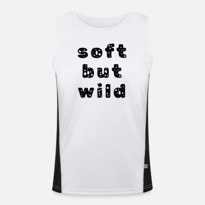 Soft but wild – Minimalist statement design Men's Functional Contrast Tank Top 