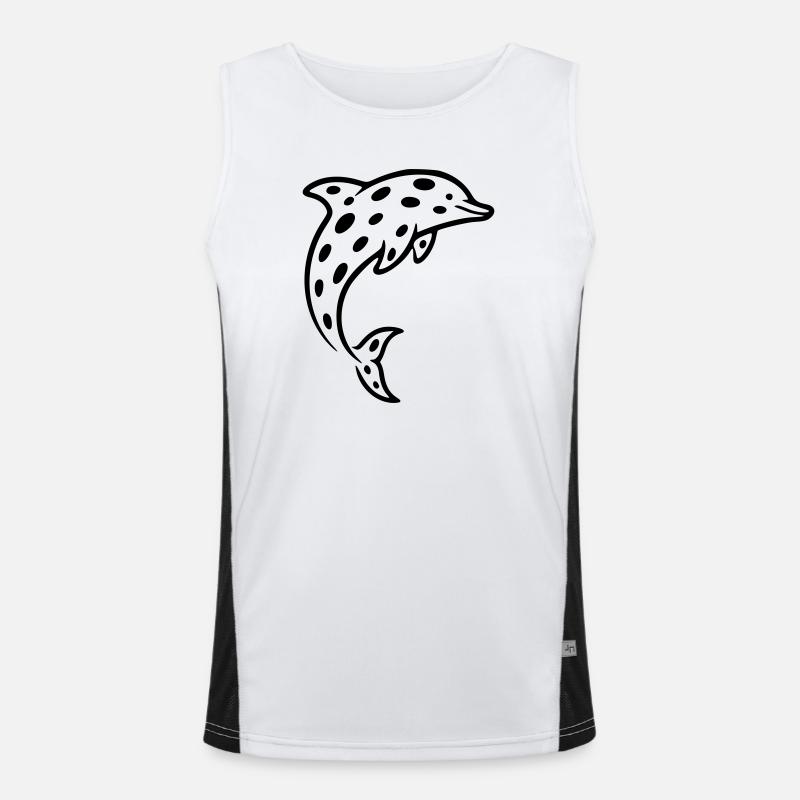 Delfin Funktionelles Kontrast-Tank Top für Männer 
