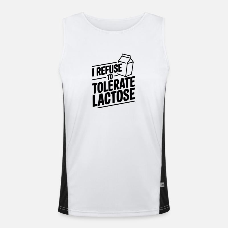 I Refuse to Tolerate Lactose Men's Functional Contrast Tank Top 