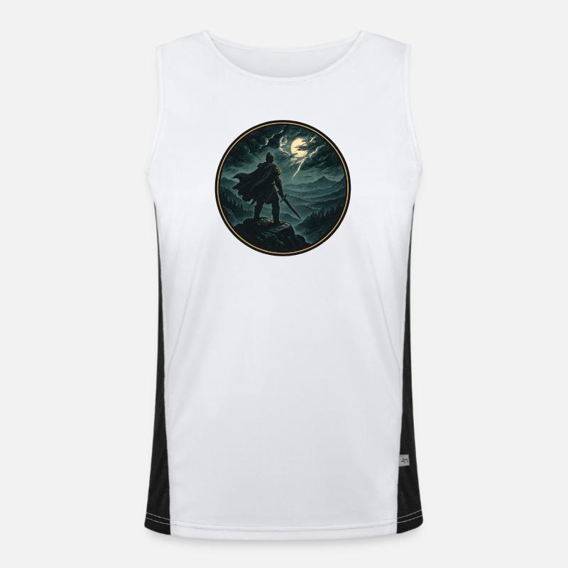 Moonlight Knight on the Abyss Men's Functional Contrast Tank Top 