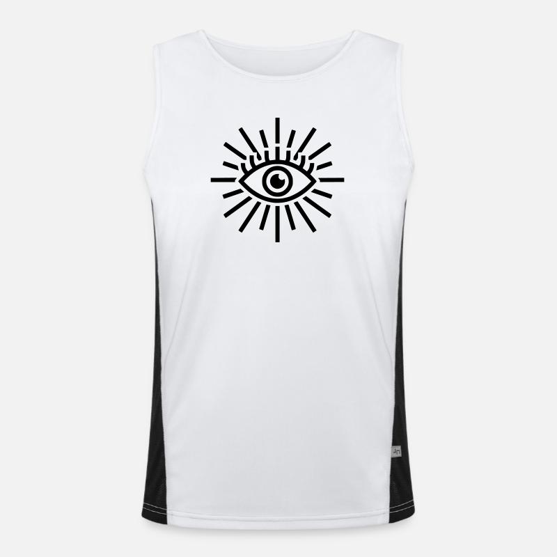 All-Seeing Eye Shine Men's Functional Contrast Tank Top 