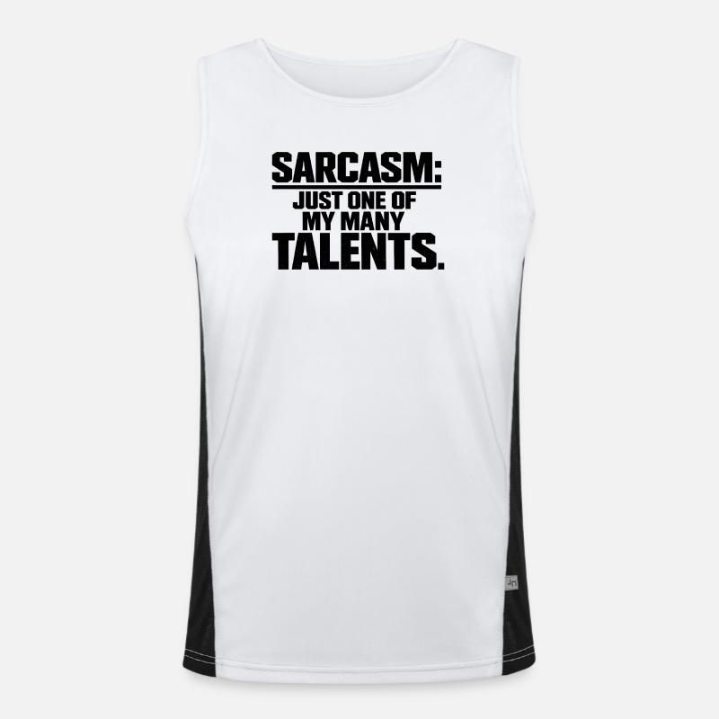 Sarcasm Funny Quote Men's Functional Contrast Tank Top 