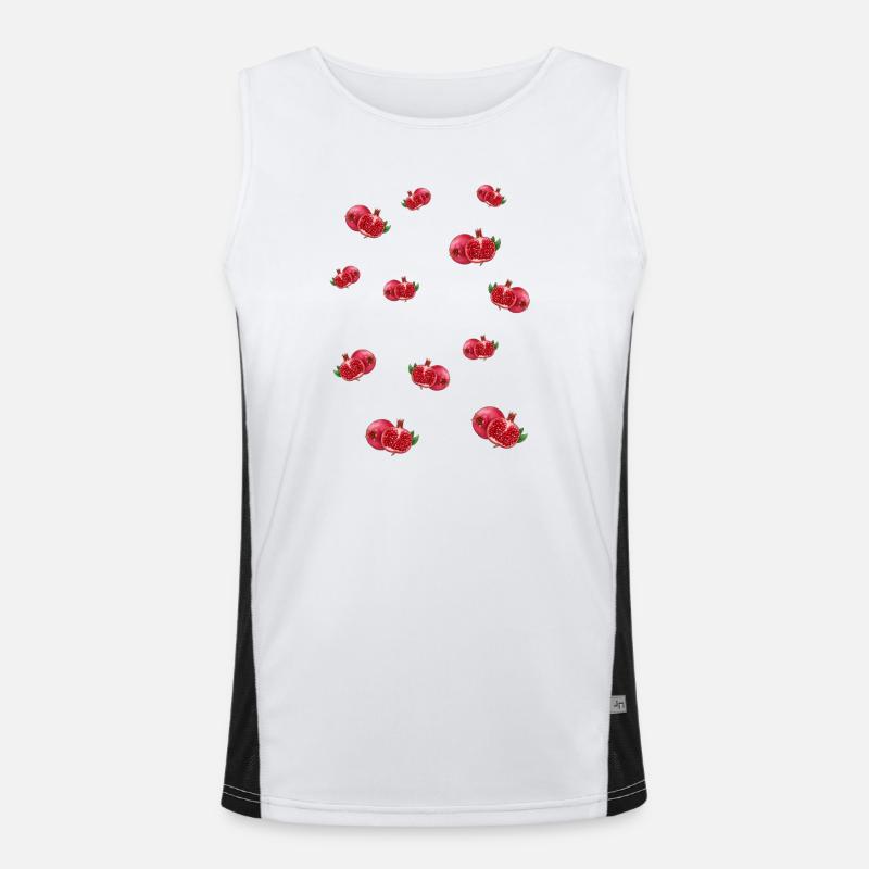 Granatapfel Funktionelles Kontrast-Tank Top für Männer 