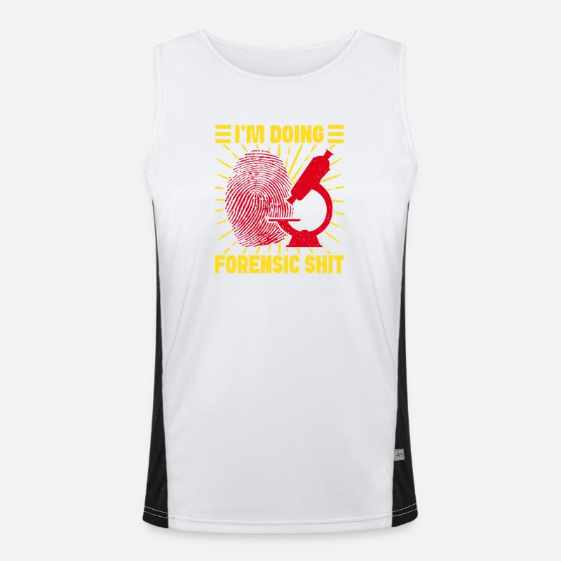 Forensic Science Major Doing Forensic Shit Funktionelles Kontrast-Tank Top für Männer 