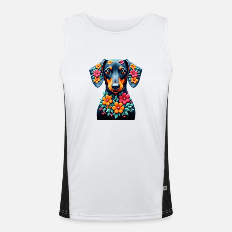 Dackel Dachshund Tekel Men's Functional Contrast Tank Top 