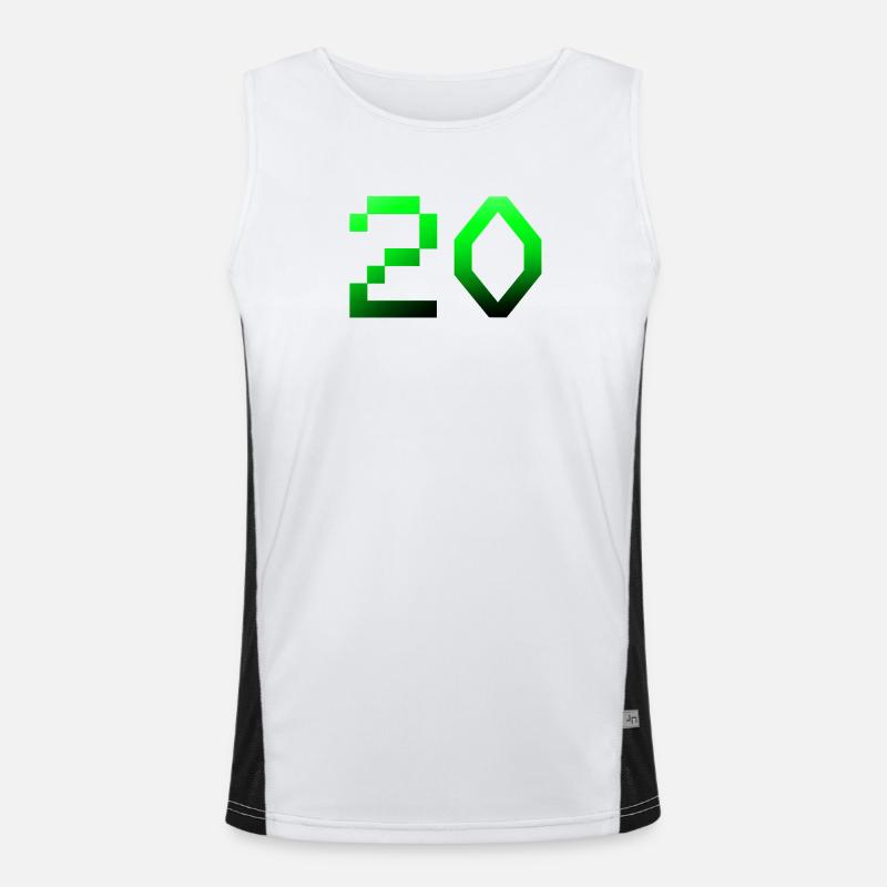 20 pixel Funktionelles Kontrast-Tank Top für Männer 
