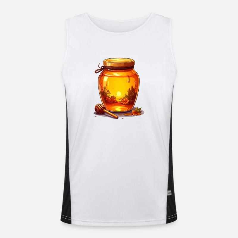 Ein Glas Honig Funktionelles Kontrast-Tank Top für Männer 