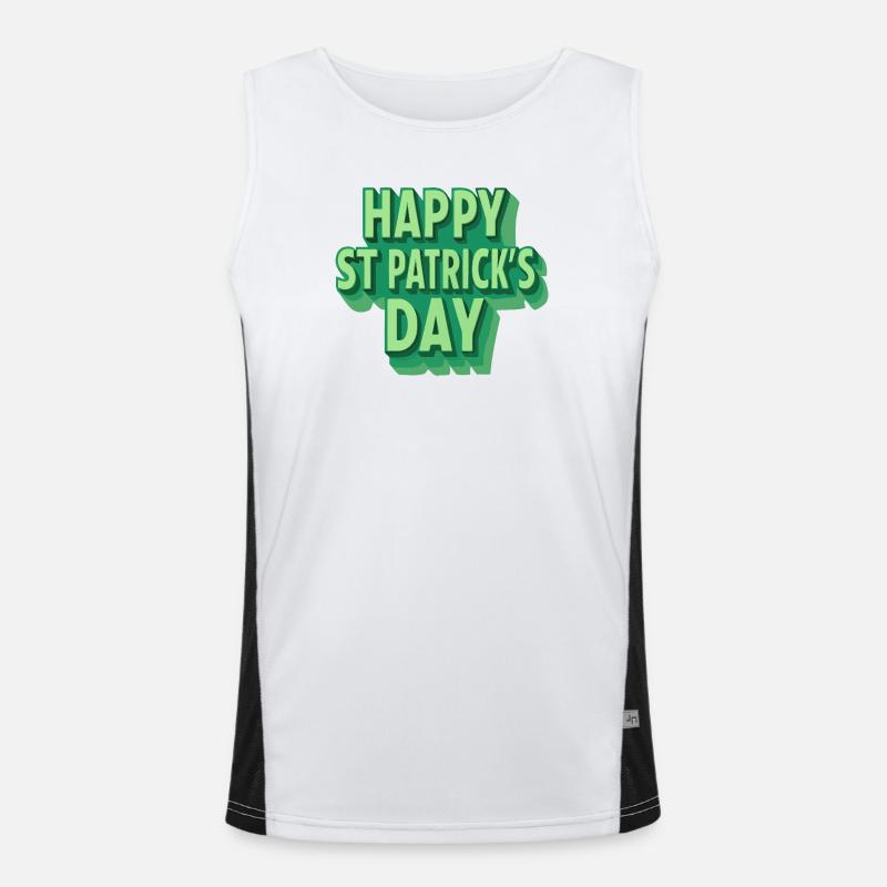 Joyeux Saint-Patrick Vert Pop Art Débardeur respirant contrasté Homme 