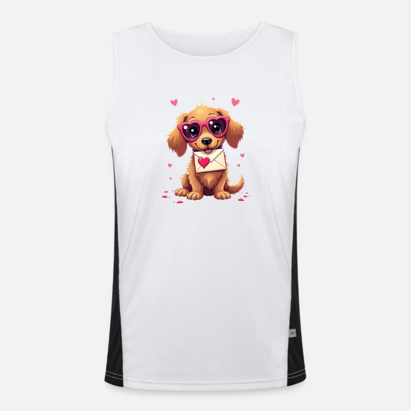 Dackel Dachshund Tekel Funktionelles Kontrast-Tank Top für Männer 
