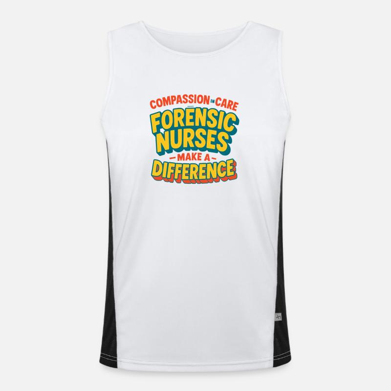 Forensic Nurse Practitioner Compassion In Care Funktionelles Kontrast-Tank Top für Männer 